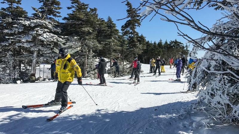 Man skiing in Vermont