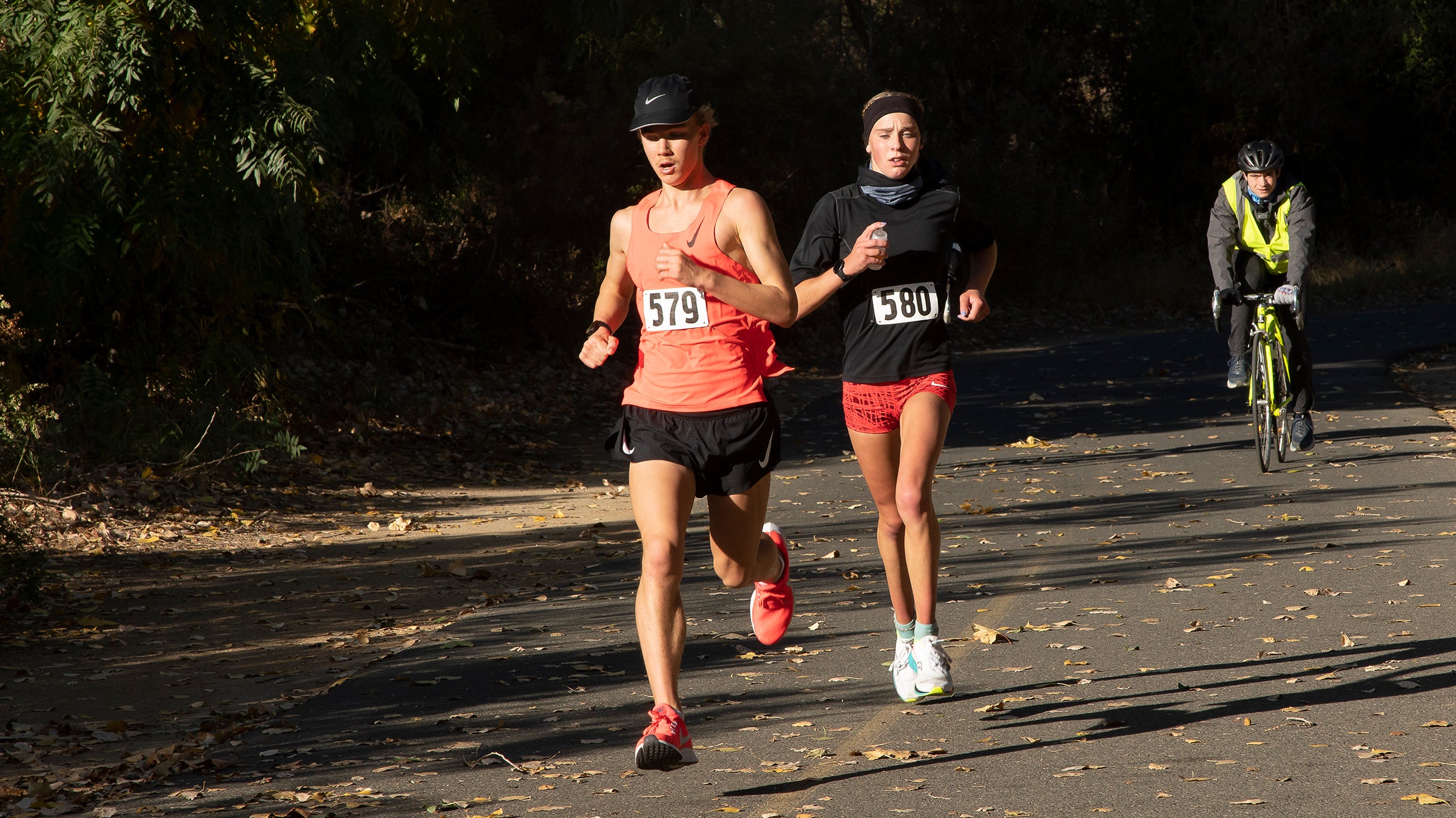 During her successful record attempt, Wolfgram was paced by two of her teammates on Nevada’s cross-country team, Adam Sjolund (pictured) and Carson Leavitt.