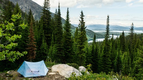Campsite view at Lower Paintbrush Canyon