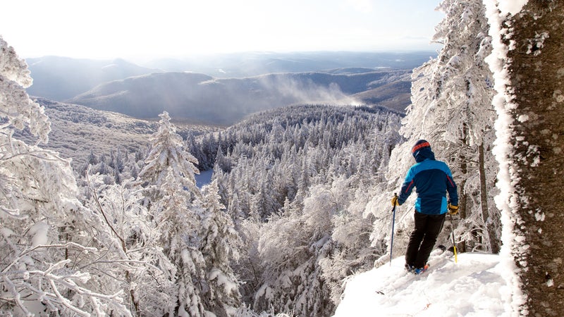 Backcountry skiing near Vermont’s Bolton Valley