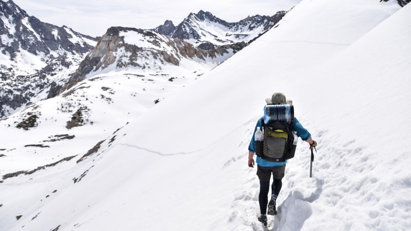 A snowy section in California