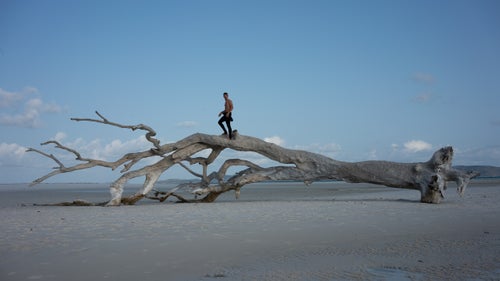 The author on Whitehaven Beach