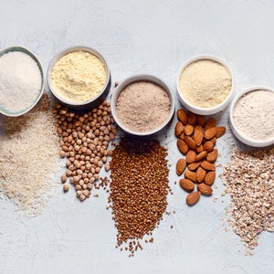 Various gluten free flour