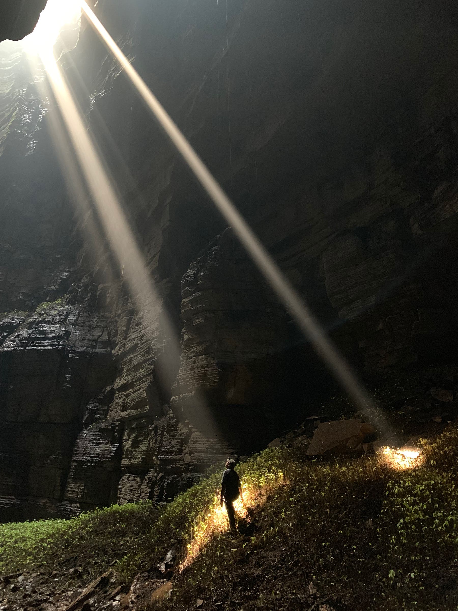 The author in the Altar of Light chamber