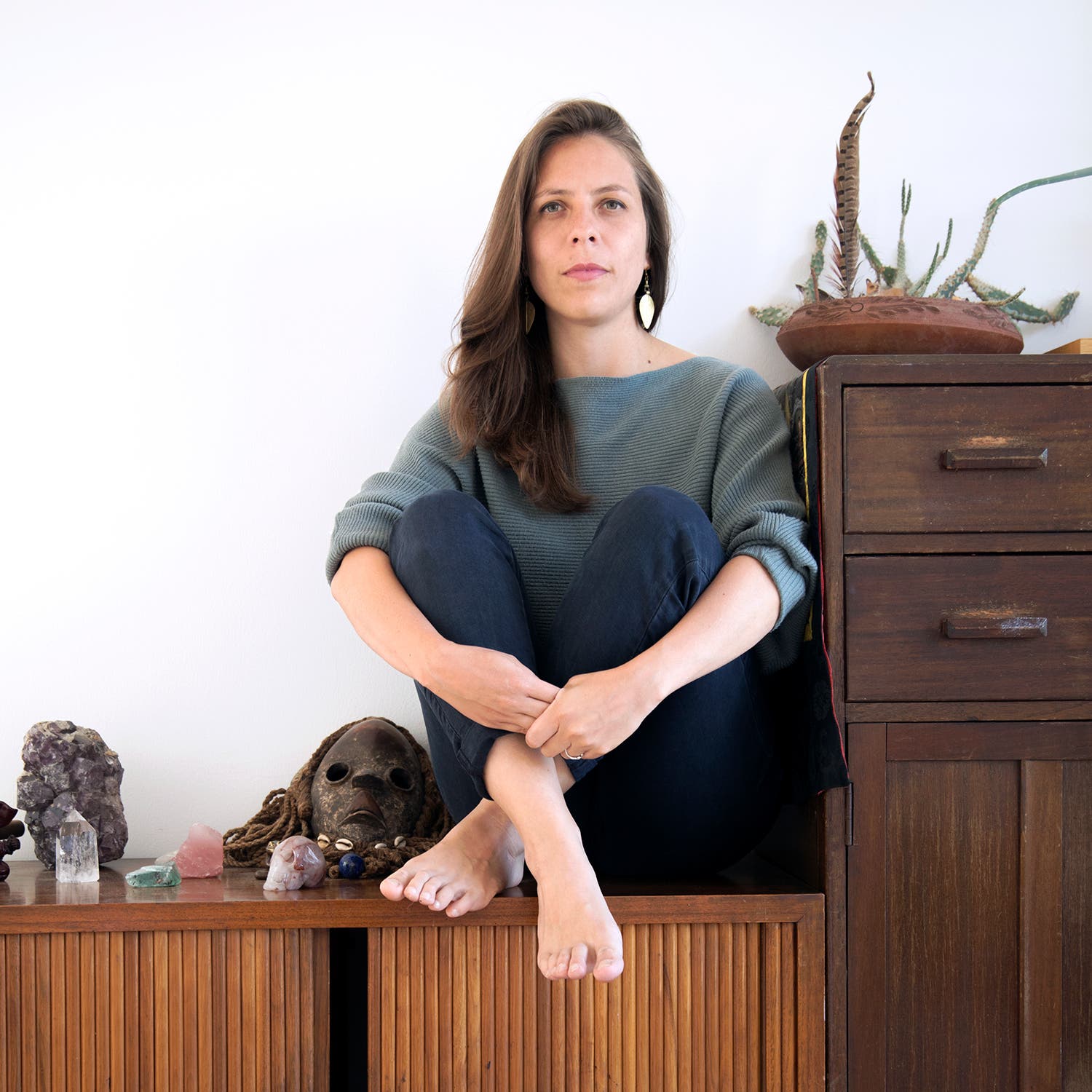 Eileen Hall in her London flat