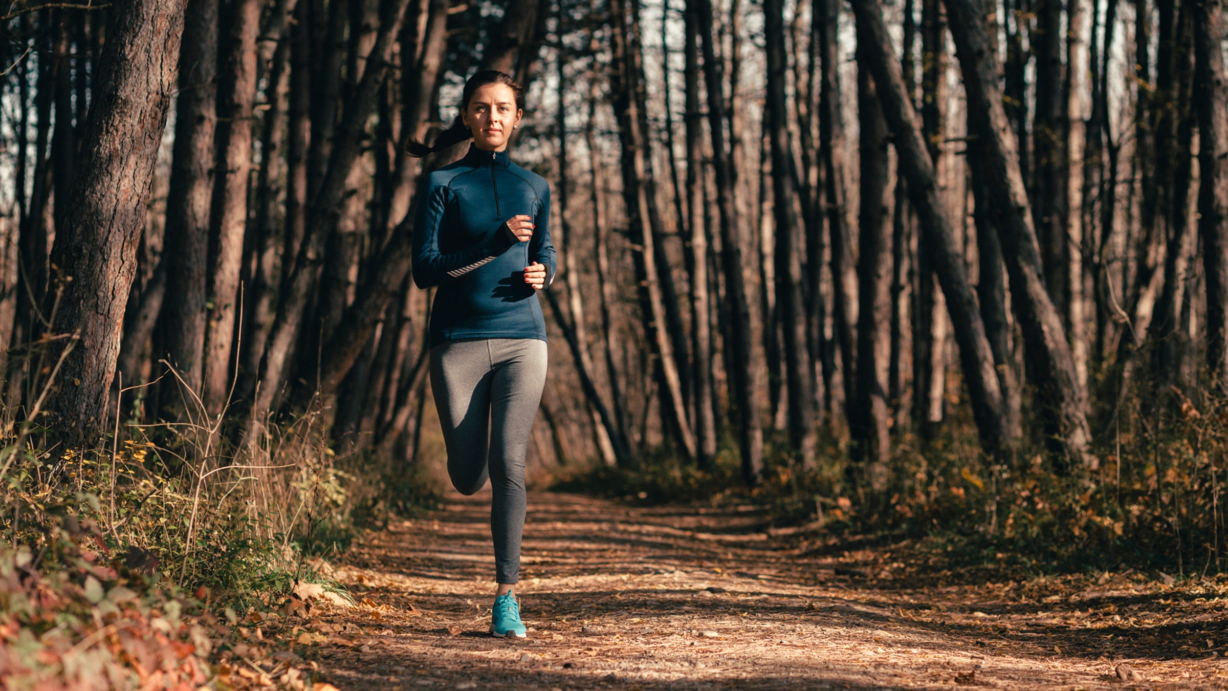 Woman Jogging In The Park