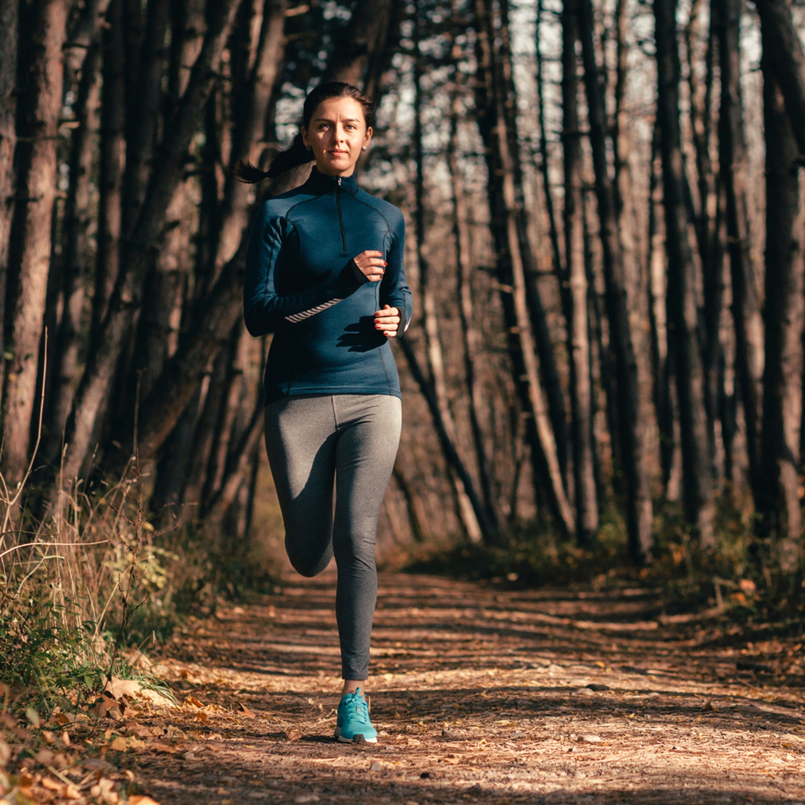 Woman Jogging In The Park