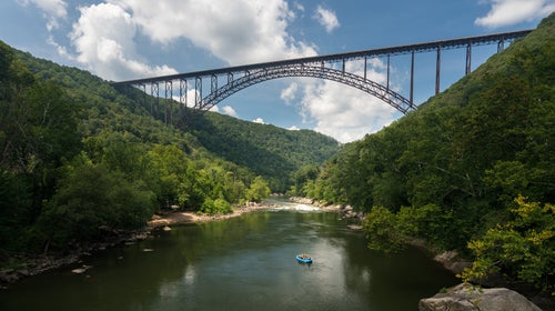 Rafters at the New River Gorge Bridge in West Virginia