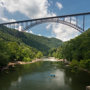 Rafters at the New River Gorge Bridge in West Virginia