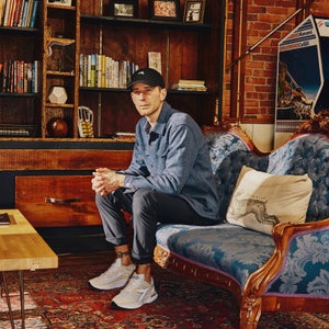 Tracksmith founder Matt Taylor in the Boston store