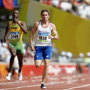 (From L) Jamaica's Michael Blackwood, Br