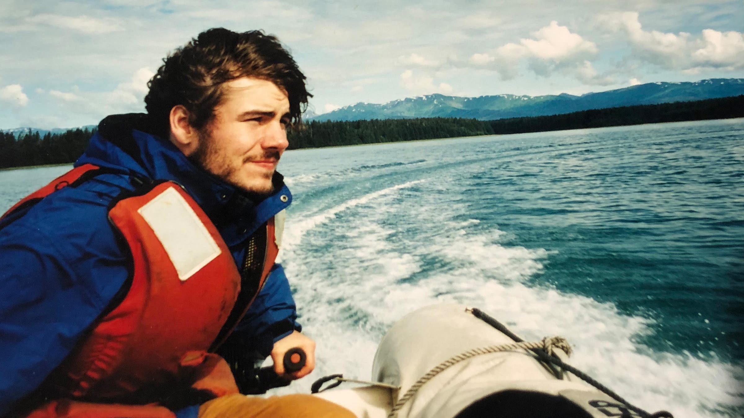 The author, at age 20, in Alaska during his first summer working on a ship