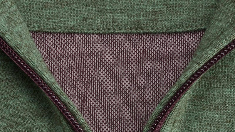 Here you can see the bare Polartech Alpha inside the sweater’s back. And that’s a quality YKK zipper.