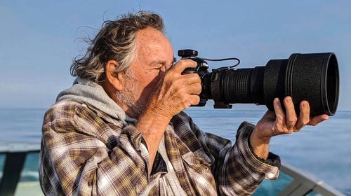 Ken photographing whales in 2020
