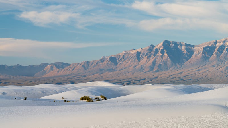 Sand dunes at the San Andreas Mountains