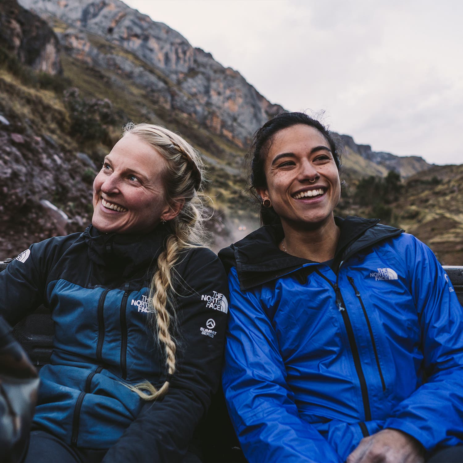 Emily Harrington (left) and Nina Williams in Peru for the North Face