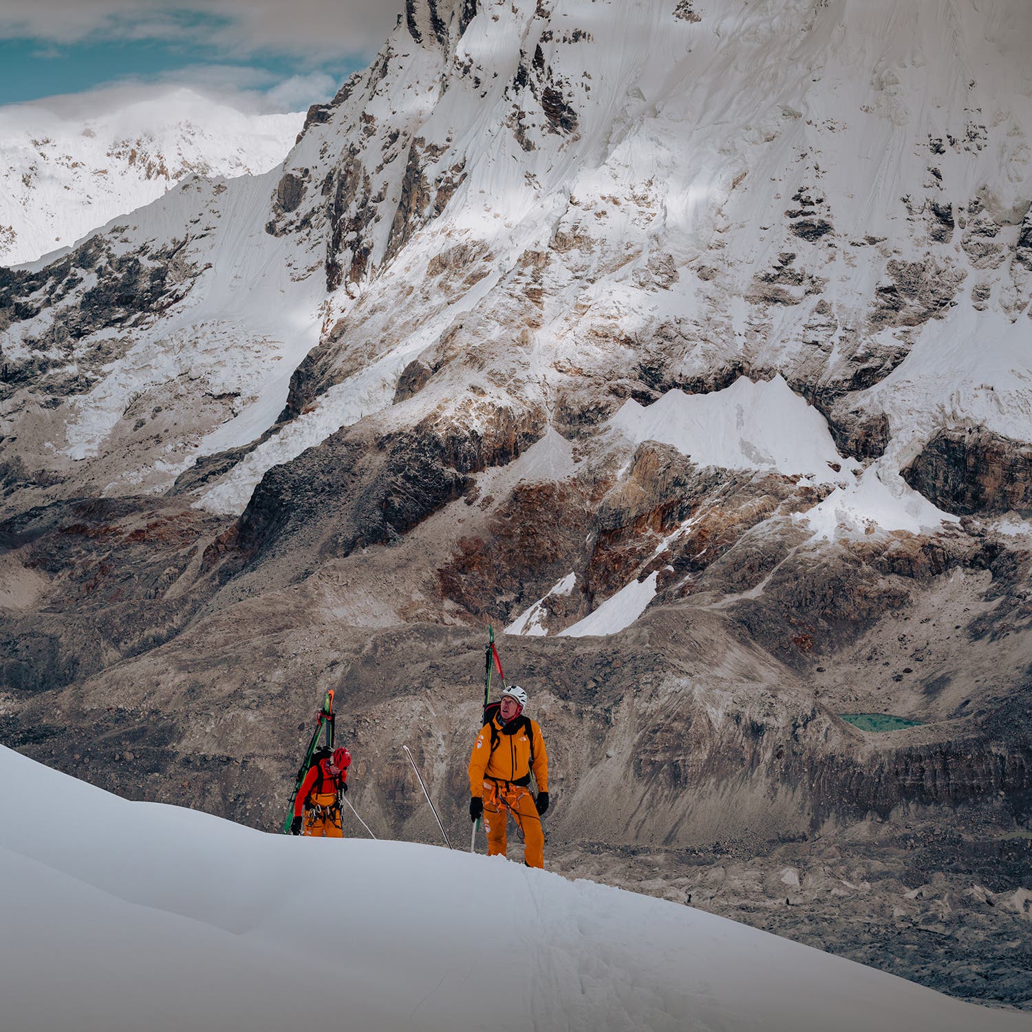 In 2018, Hilaree Nelson and Jim Morrison became the first to ski the Lhotse Couloir from the summit of the world’s fourth-highest peak—27,940-foot Lhotse, on the Nepal-Tibet border.