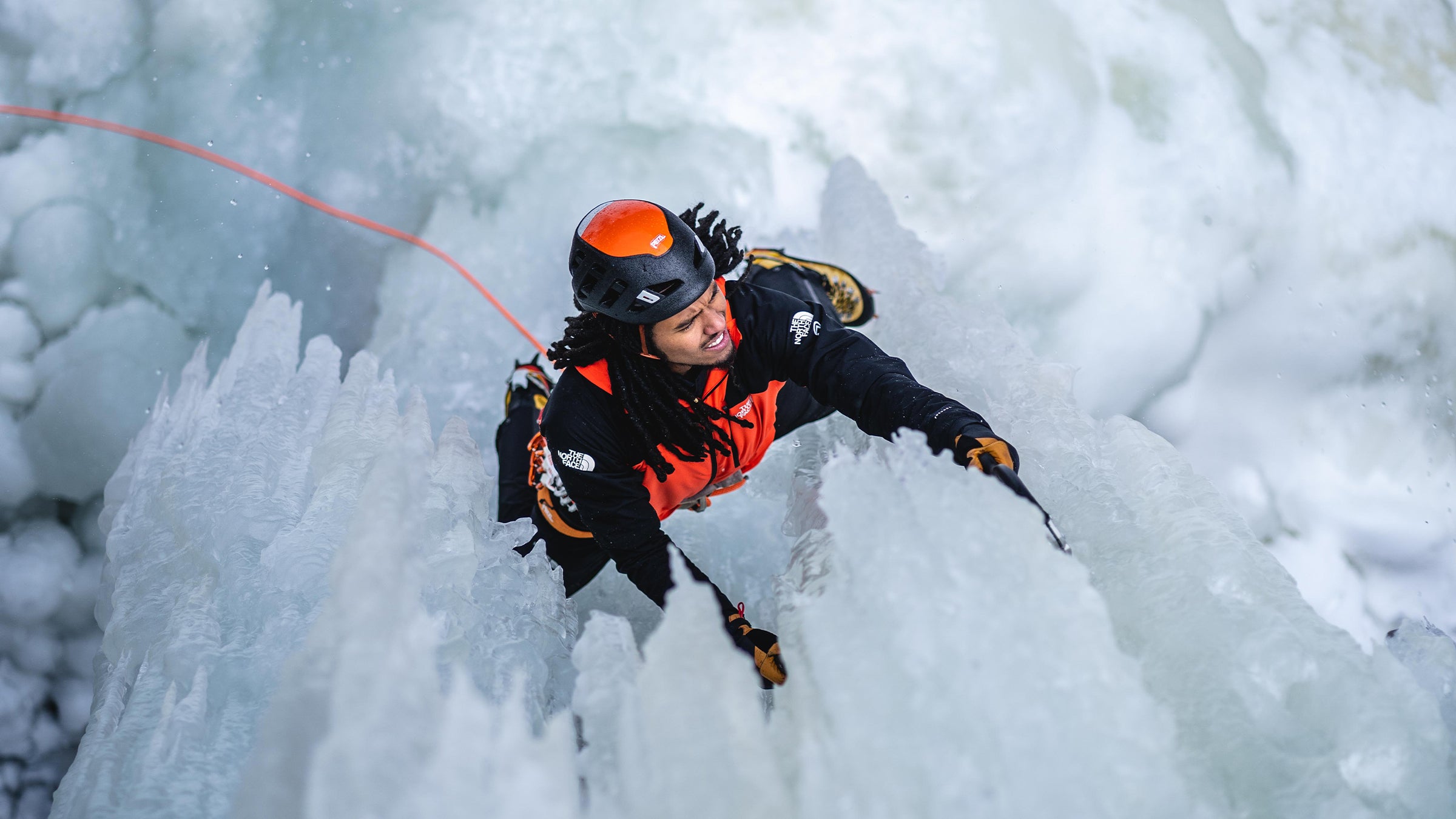 The north shop face climbing