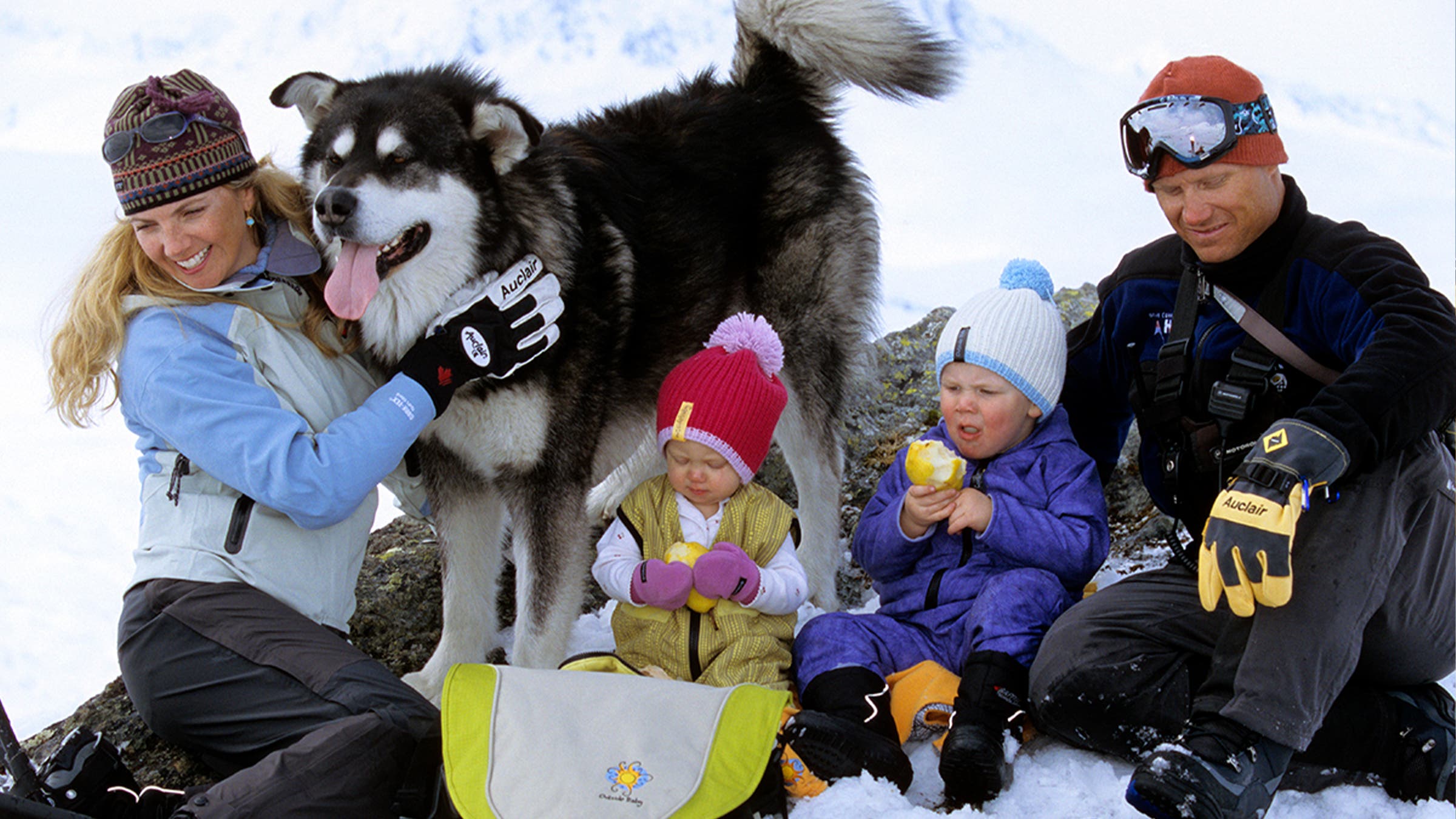 Karen and Dean married in 2001 on top of a mountain, flying up their guests by helicopter. “It was like being in a fairy tale,” she says.