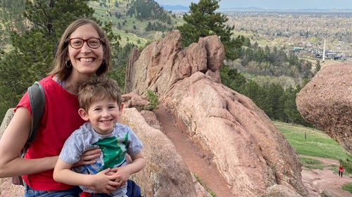 Jennifer Miller with her son Fenn
