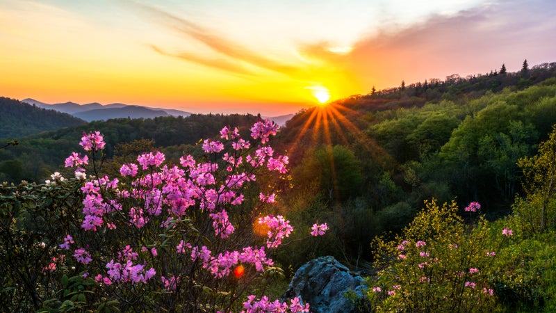 Sunrise in the Blue Ridge Mountains