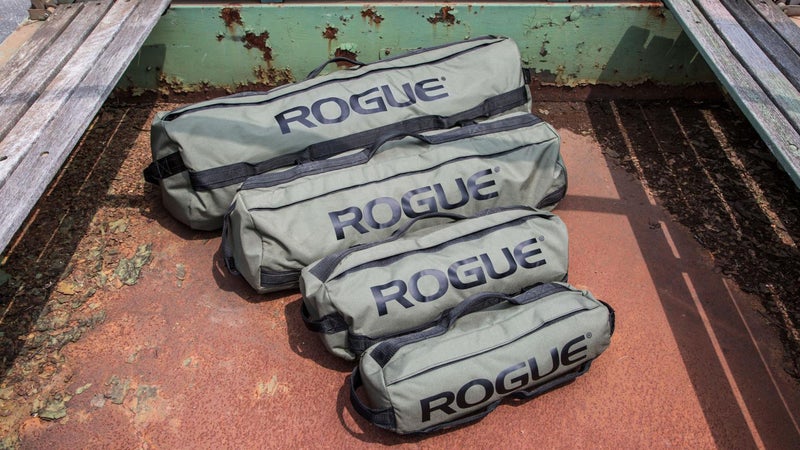 Sandbags are available in a number of sizes and possible weights. My advice would be to err on the smaller and lighter side.