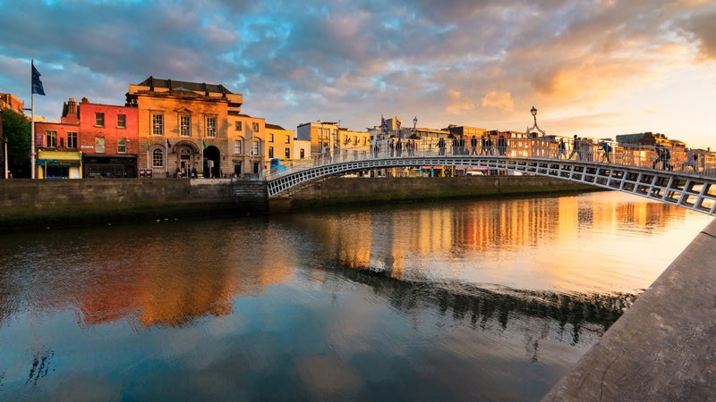 Sunset in Dublin, Ireland