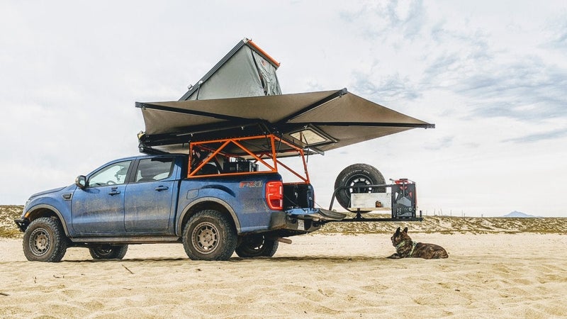 The Ranger on a beach in Baja. See what I'm talking about when I say the Eezi-Awn helps turn your truck into a mobile camping cabana?