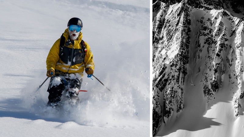 Sean McManamy (left); Gregory Harms skiing in Chile