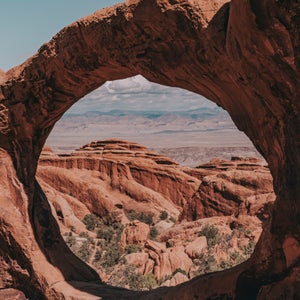Double O Arch in Arches National Park.