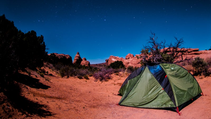 Camping Under Stars in Arches National Park
