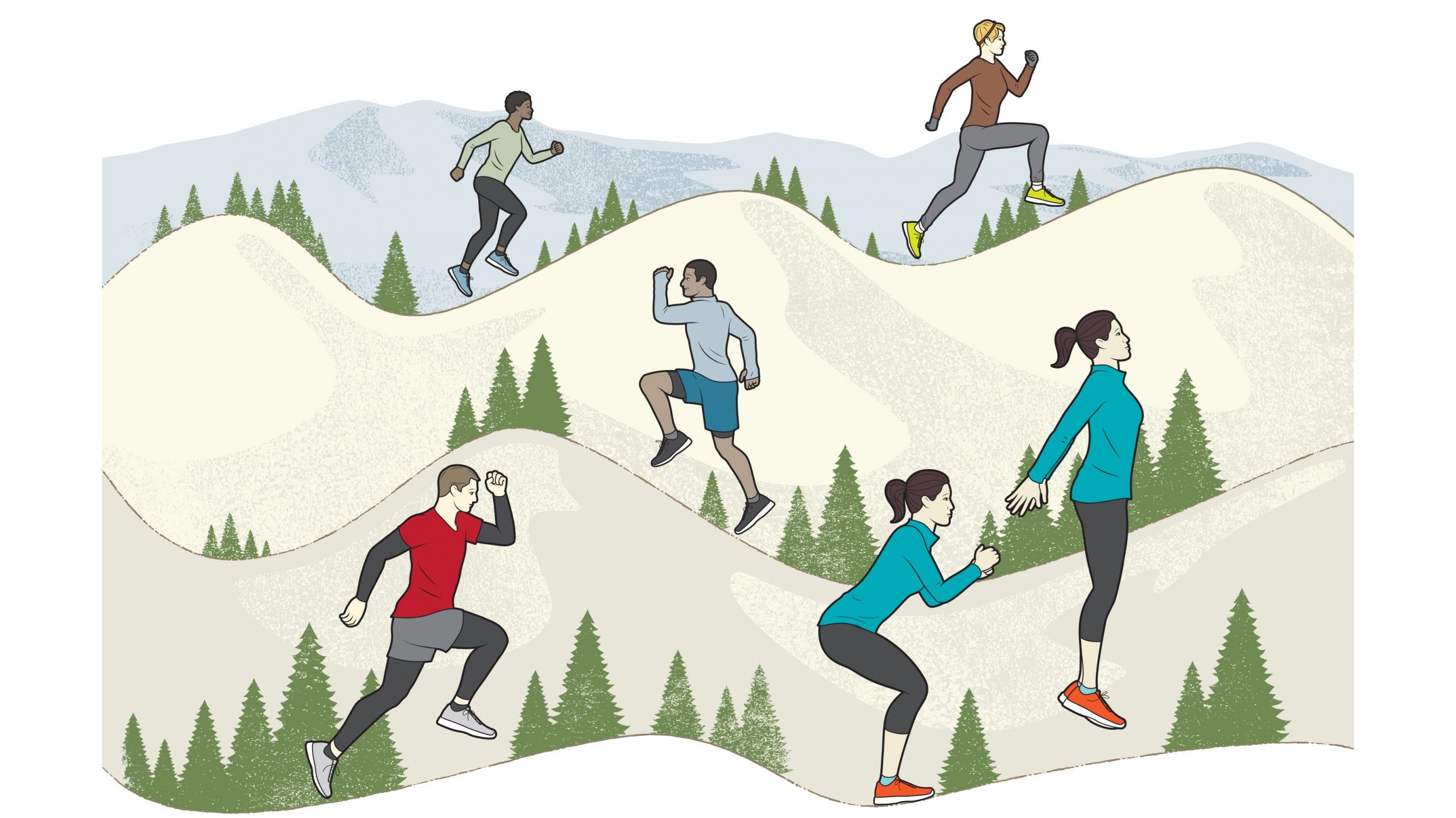 uphill race clip art