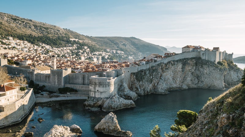 Old Town Of Dubrovnik At Sunrise