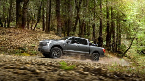 The 2022 Ford F-150 Lightning in action