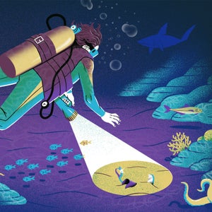 “I thought it was like some weird dog muzzle, but then I saw the other end of it,” Sebastian says of the moment he found the leg. “It was a foot.”