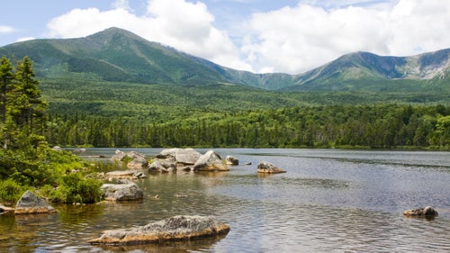 Baxter State Park and the view of Mount Katahdin in the distance