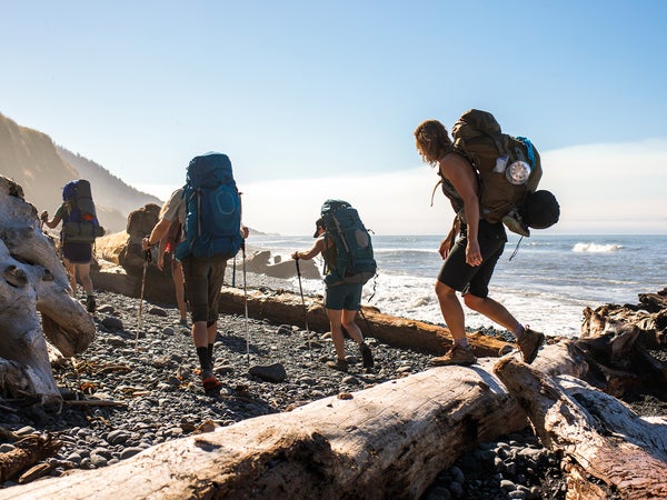 Backpackers on the Lost Coast Trail in California’s King Range National Conservation Area
