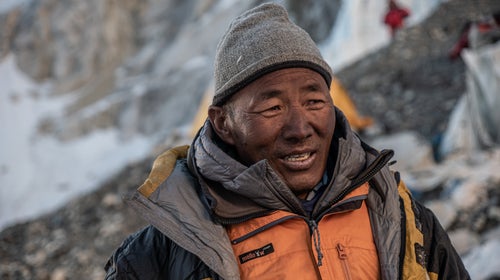 Fifty-two-year-old guide Bishnu Gurung
