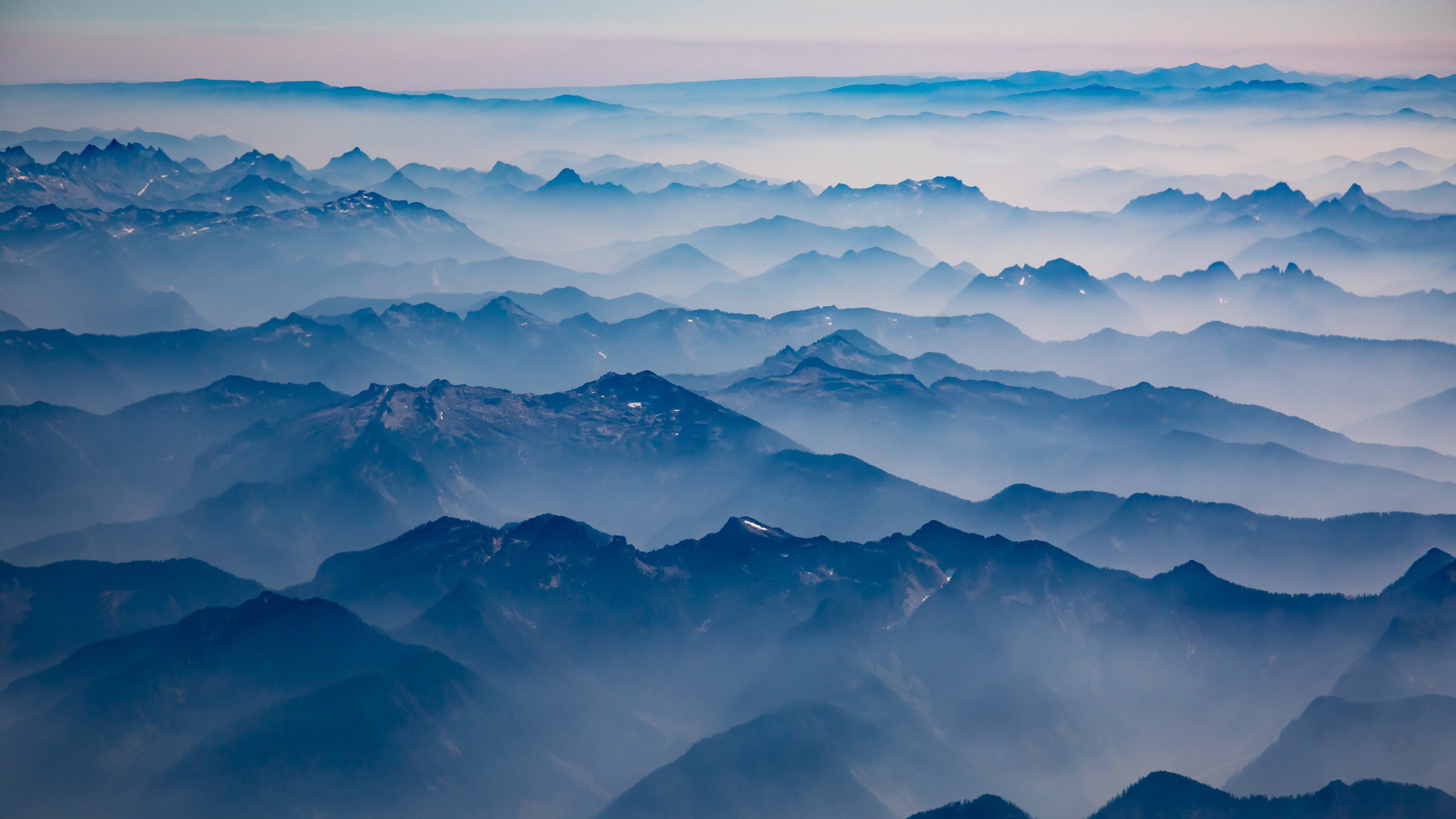 Smoke from fires over Mount Baker–Snoqualmie National Forest, Washington (September 11, 2020).