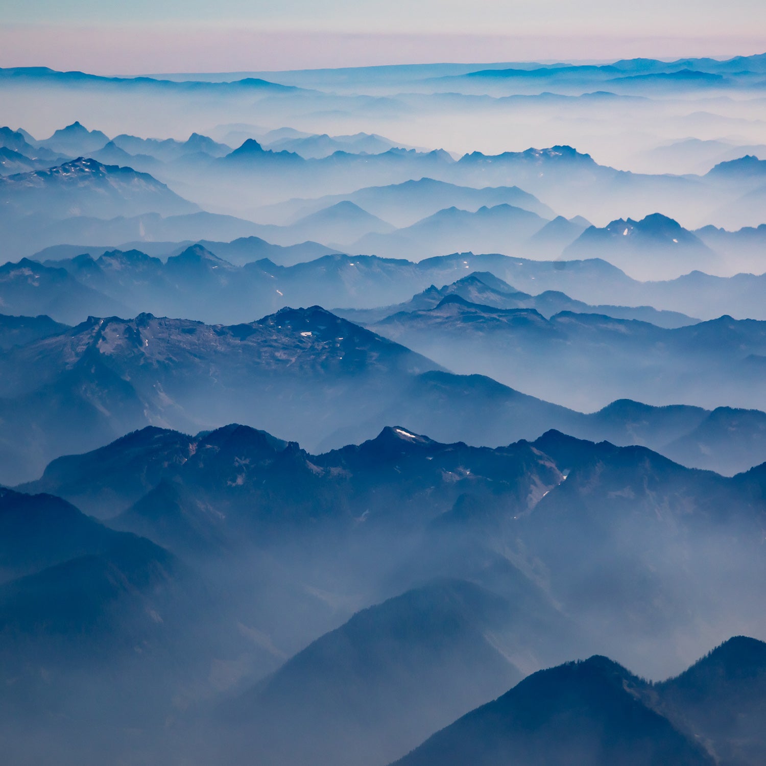 Smoke from fires over Mount Baker–Snoqualmie National Forest, Washington (September 11, 2020).