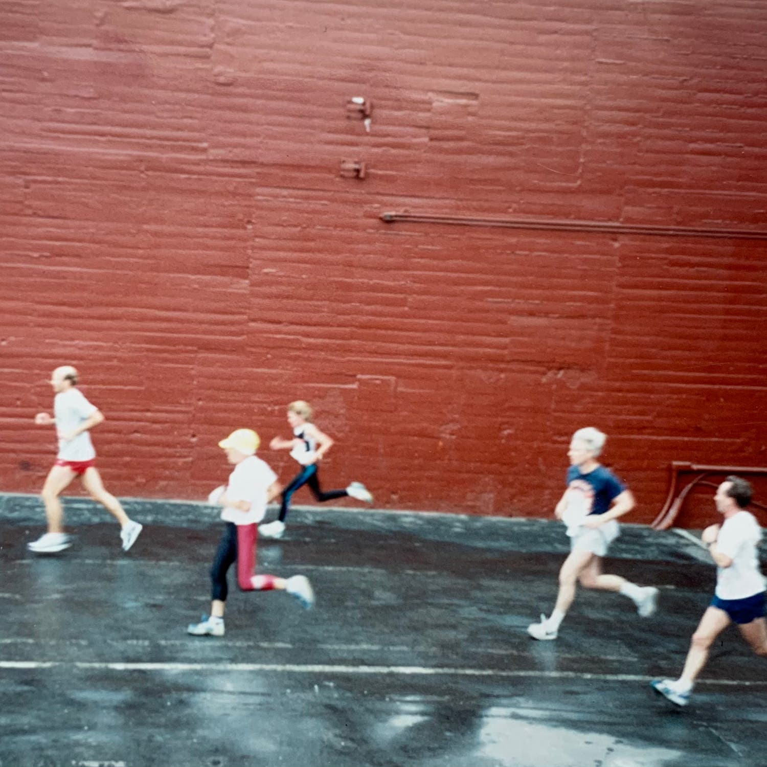 The author (center) running the Los Angeles 5K