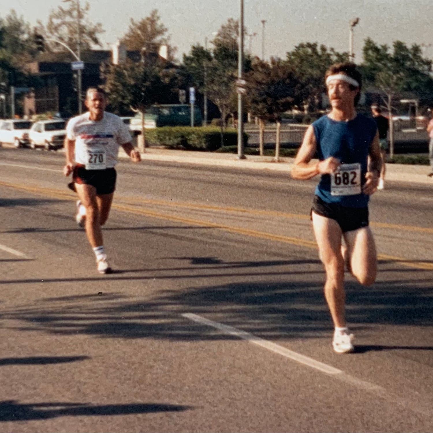 The author connected to her dad (left) through running, even after his death.