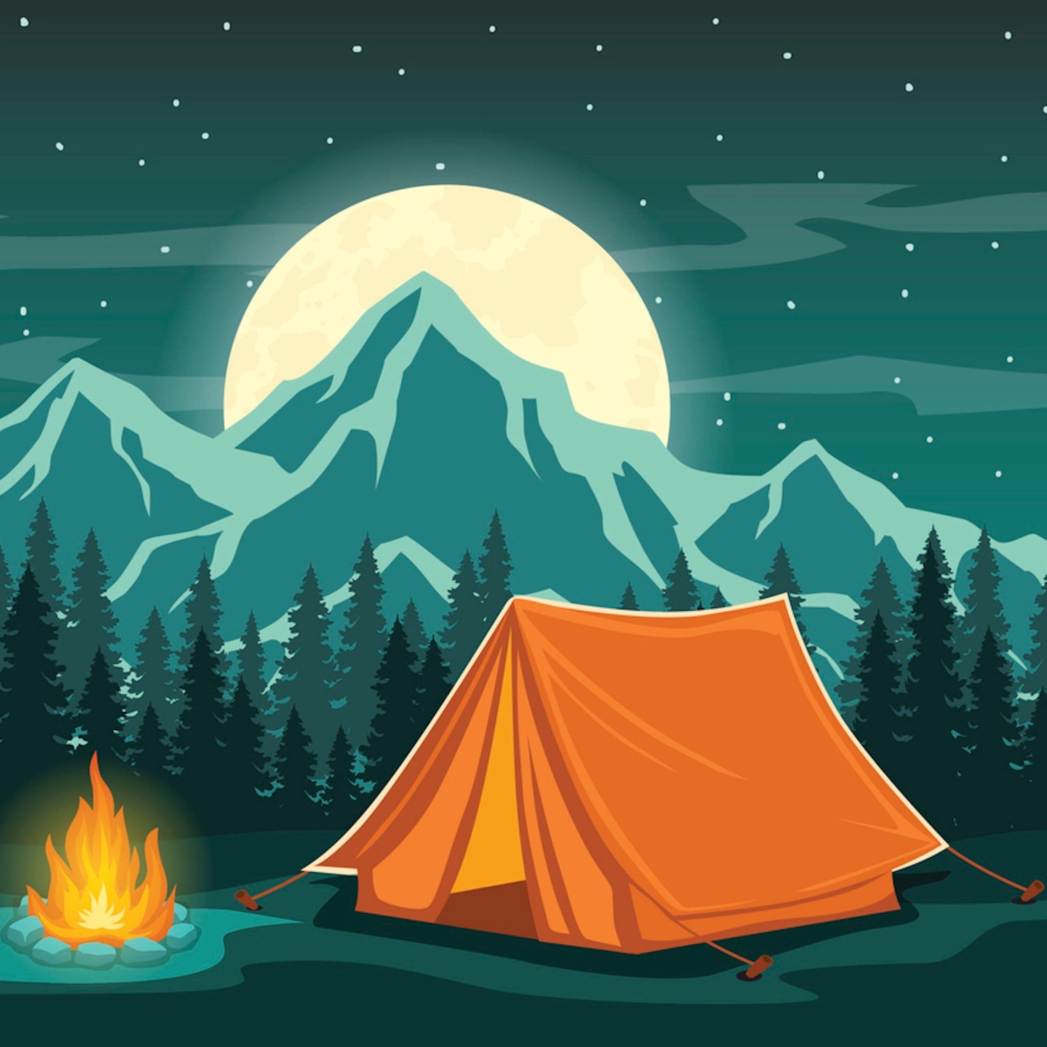 Part of the beauty of the outdoors, of camping, is that you’re getting away from other people’s expectations. It’s a perfect chance to practice letting go of your own. 
