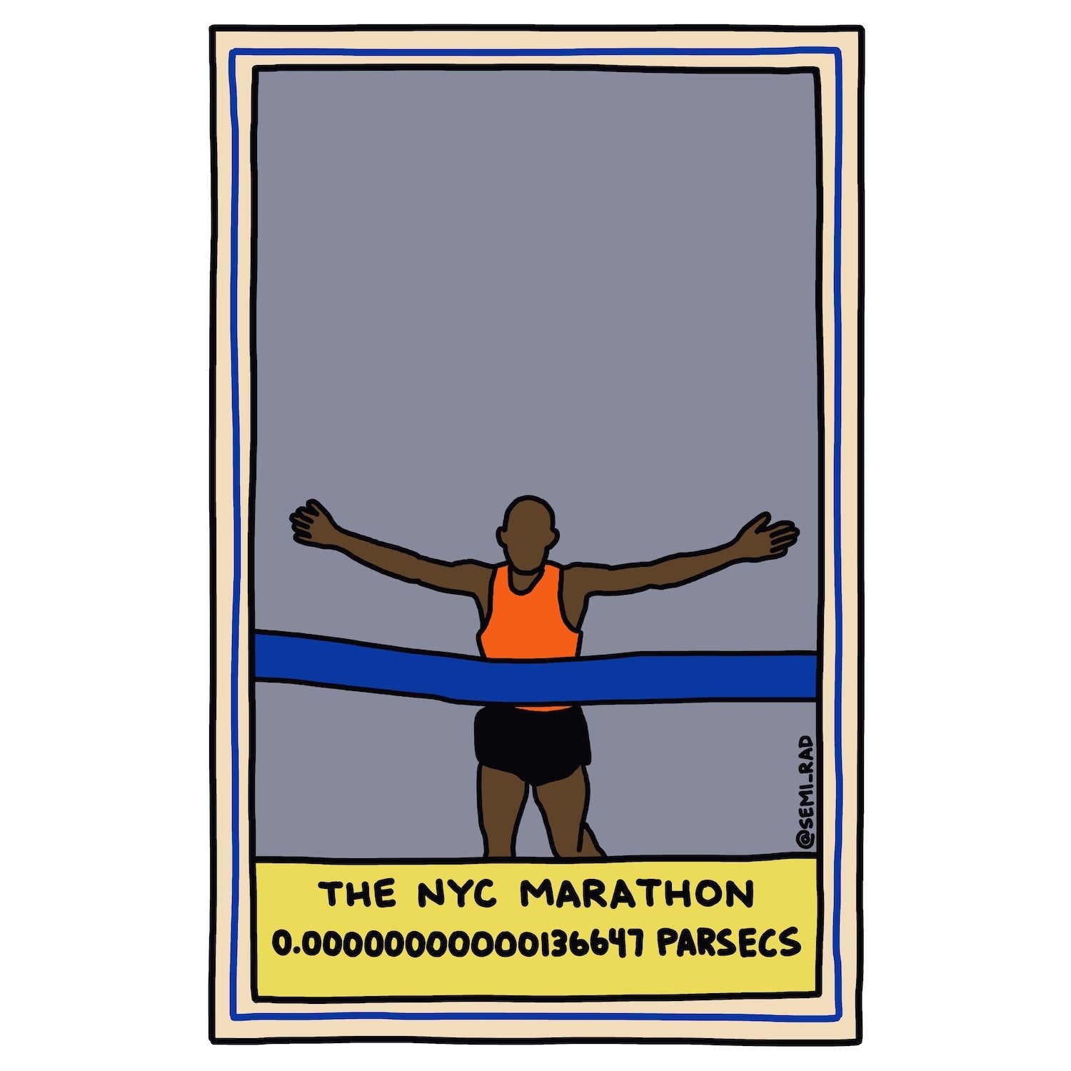 The NYC Marathon: 0.00000000000136647 Parsecs