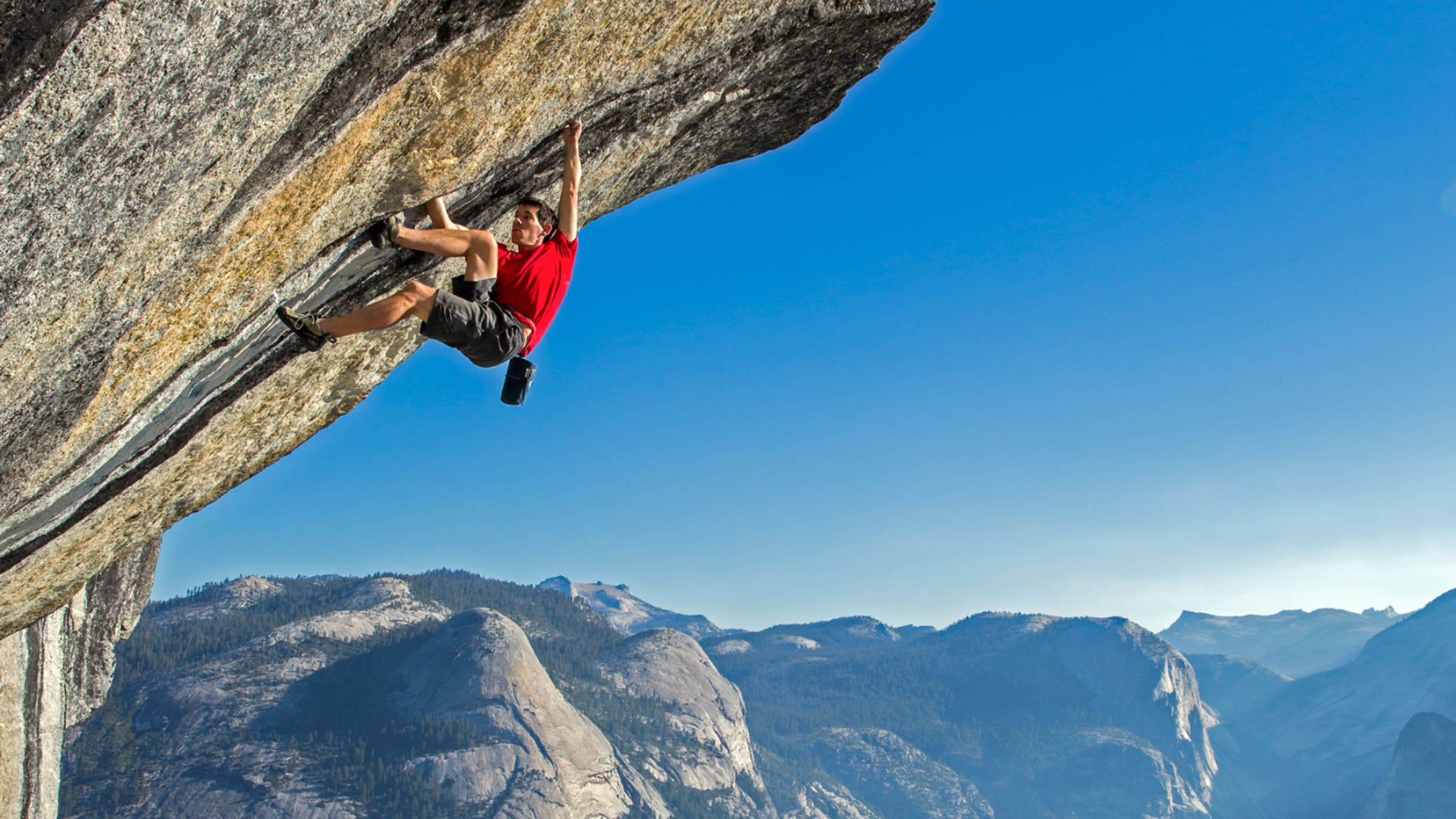 In the first episode of Alex Honnold’s new podcast, he notes that he’s in his closet, recording on GarageBand, with ice axes in his face.