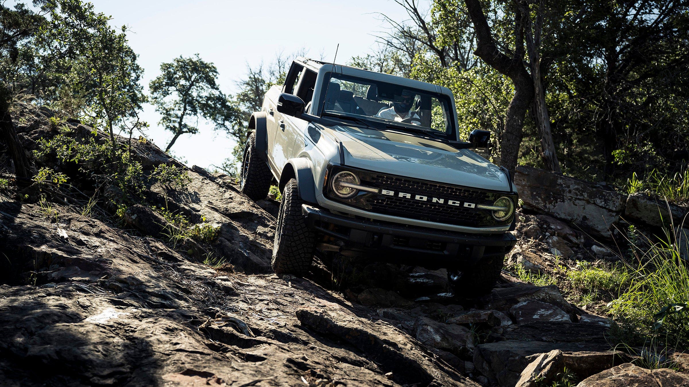 Ford Bronco rock crawling