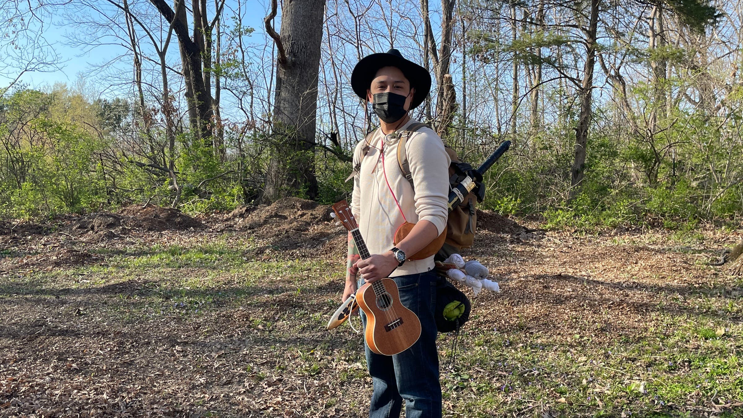 The author with his ukelele