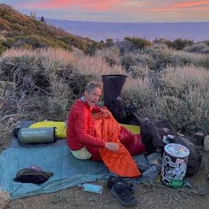The author cowboy camping