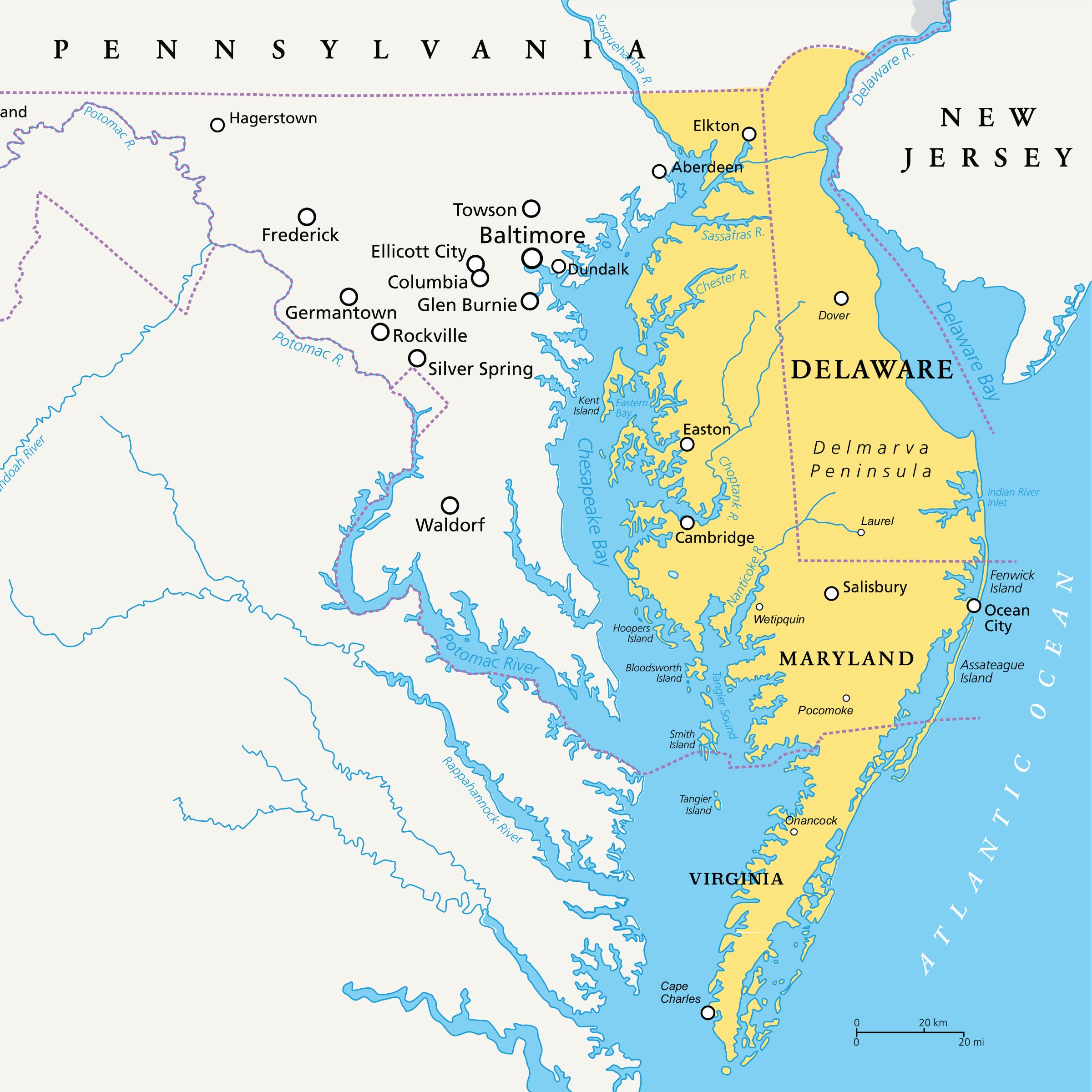 Map of Delmarva
