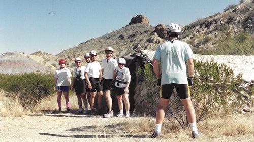 Don tastefully mooning the camera during the Greater Dallas Bicyclists’ trip to Big Bend, Texas